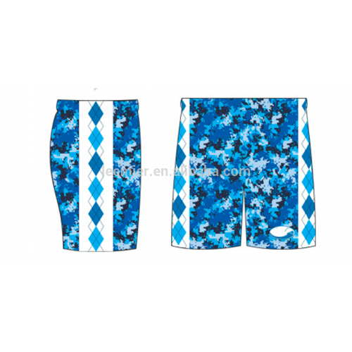 New design blue camo men's lacrosse shorts